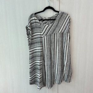 Asymmetrical Striped Free People Shirt Dress